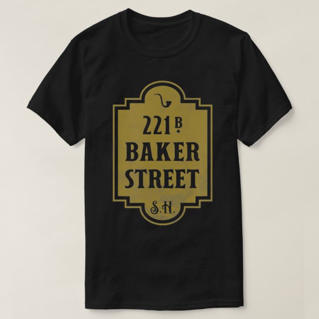 T-shirt 221b Baker Street [distressed]  (Design devant)