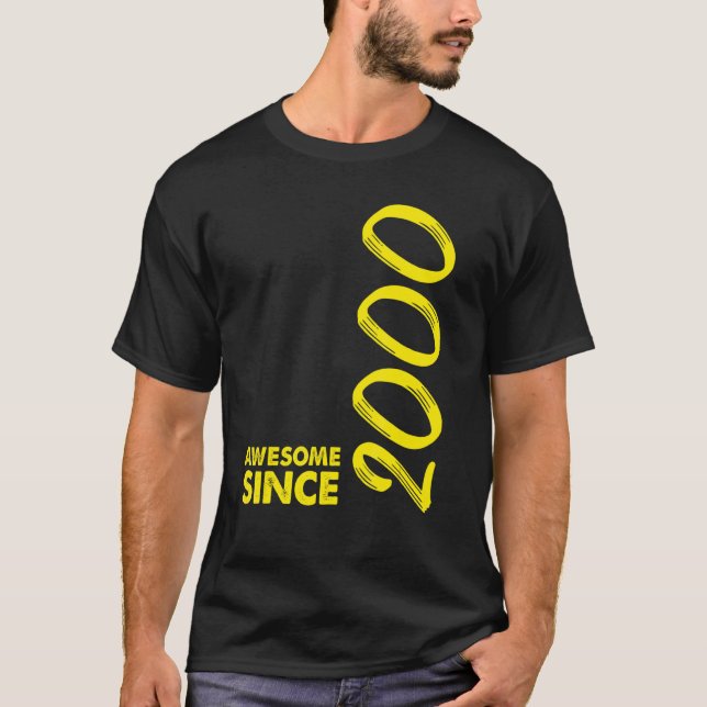 T-shirt 22 ans Awesome depuis 2000 22e anniversaire (Devant)