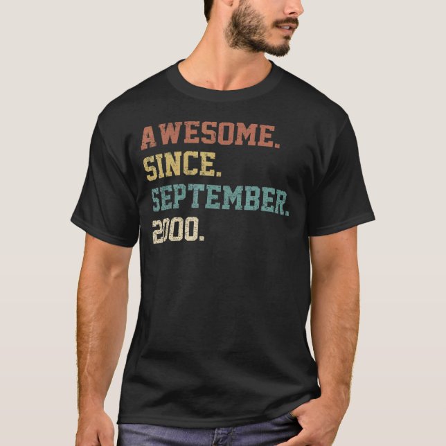 T-shirt 22 Ans Awesome Depuis Septembre 2000 22nd 21 (Devant)