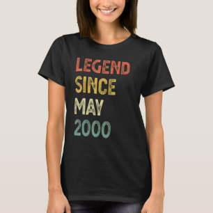 T-shirt 22 Ans Légende depuis mai 2000 22e anniversaire M
