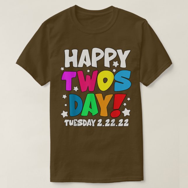 T-shirt 22 février 2022 2222 Joyeux Jeudi Mardi 22 (Design devant)