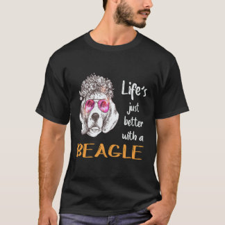 T-shirt 22 La vie est juste meilleure avec un Beagle