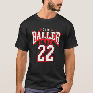 T-shirt 22e anniversaire Basketball 22 ans Anniversaire