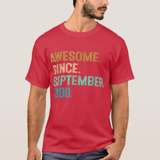 T-shirt 22e cadeau d'anniversaire 22 ans fantastique depui
