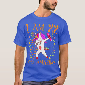 T-shirt 22e Chemise d'anniversaire pour filles femmes Tee 