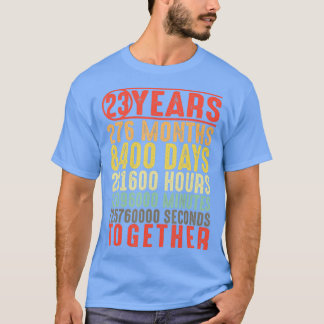 T-shirt 23 Année 23e anniversaire Mariage Cadeaux pour ell