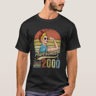 T-shirt 23 Ans Awesome Depuis 2000 23E Anniversaire Cadeau