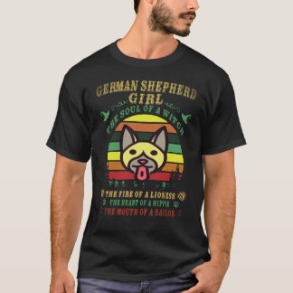 T-shirt 23 Berger Allemand Fille L'Âme D'Une Sorcière Le F