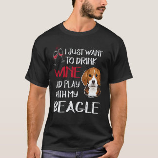 T-shirt 23 Bois du vin et joue avec mon beagle