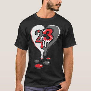 T-shirt 23 Déchets Coeur Rétro Infrarouge 4s Correspondant
