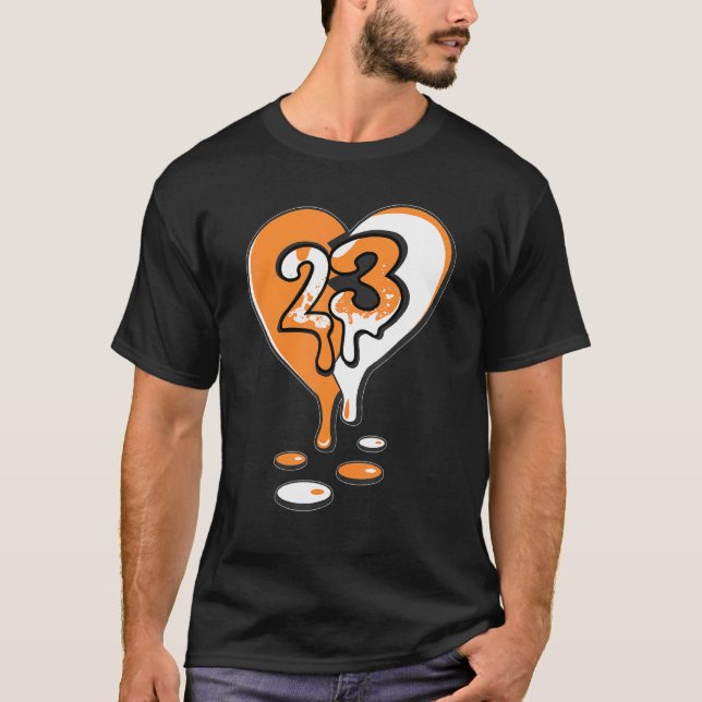 T-shirt 23 Drip Heart WMNS Citrus 11s Matching (Devant)