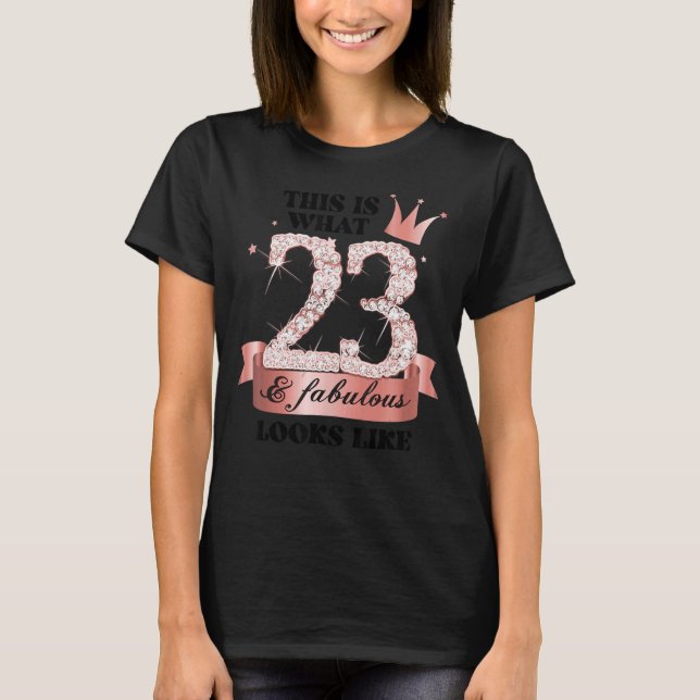 T-shirt 23 & Fabulous I Rose Et White Party Group Candid (Devant)