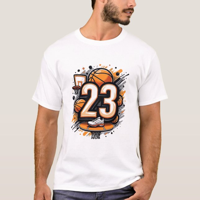 T-shirt 23 fans de basket (Devant)