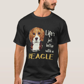 T-shirt 23 La vie est juste meilleure avec un Beagle