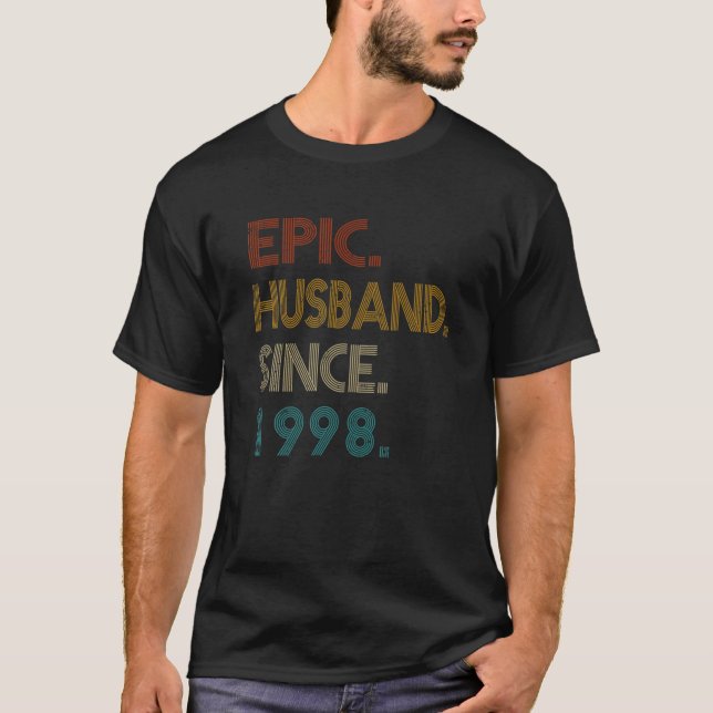 T-shirt 23E Mariage Anniversaire Cadeau Lui - Mari Épique  (Devant)