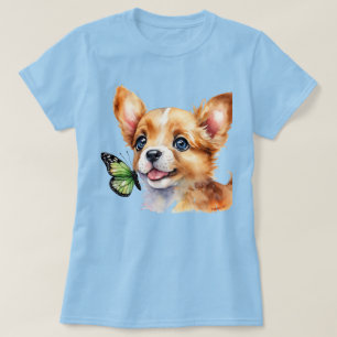 T-shirt 24072_A Chiot et Papillon vert