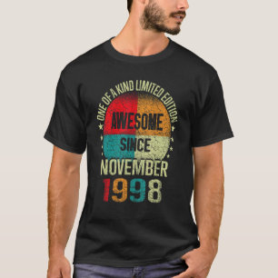 T-shirt 24 Année Awesome depuis Novembre 1998 Vintage 24èm