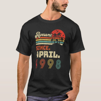 T-shirt 24 Ans Awesome Depuis Avril 1998 24e Anniversaire