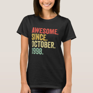 T-shirt 24 ans Old Awesome Since October 1998 24th Birt