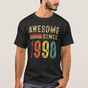 T-shirt 24 Décorations D'Anniversaire Hommes Femmes 1998 A