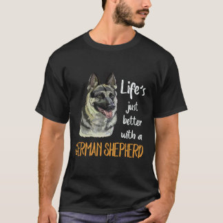 T-shirt 24 La vie est juste meilleure avec un berger allem