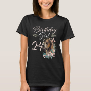 T-shirt 24e anniversaire fille Cheval 24 ans Anniversaire