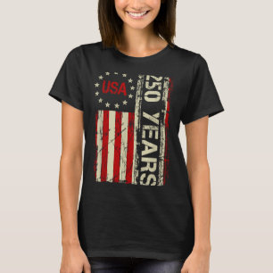 T-shirt 250 ans américain 250e anniversaire 1776-2026 4e