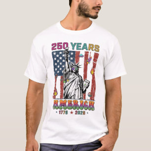 T-shirt 250 Ans Amérique Quatre Juillet 2026 Patrio Semiqu