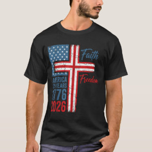 T-shirt 250 ans de foi et de liberté chrétienne usa 250ème