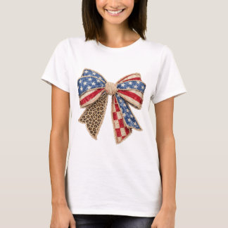 T-shirt 250 Ans De Liberté Patriotique Noeud USA 4 Juillet