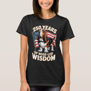 T-shirt 250 Ans de Sagesse Menée par le Nez Basset Hound