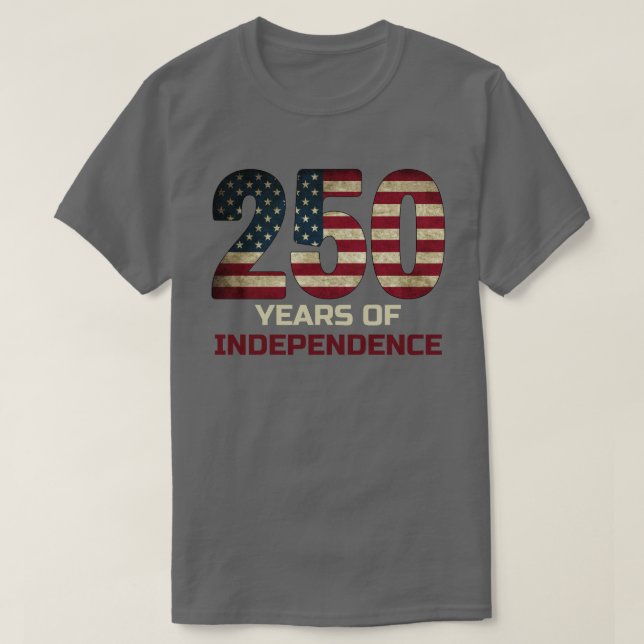T-shirt 250 Ans D'Indépendance Amérique (Design devant)