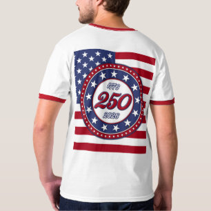 T-shirt 250e anniversaire d'Amérique avec le drapeau améri