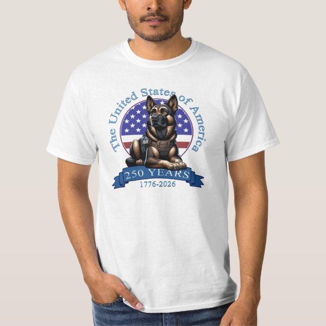 T-shirt 250e anniversaire des États-Unis (Devant)
