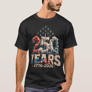 T-shirt 250e Anniversaire États-Unis Patriotique 4 Juillet