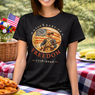 T-shirt 250e anniversaire Soldat révolutionnaire Liberté