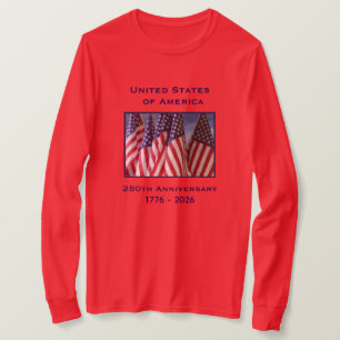 T-shirt 250e anniversaire USA Patriotique long manches