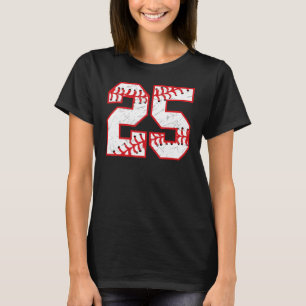T-shirt 25 Anniversaire de baseball Thème Fête Anniversair