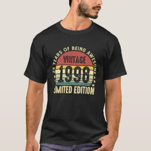T-shirt 25 ans Vintage 1998 25e anniversaire 2