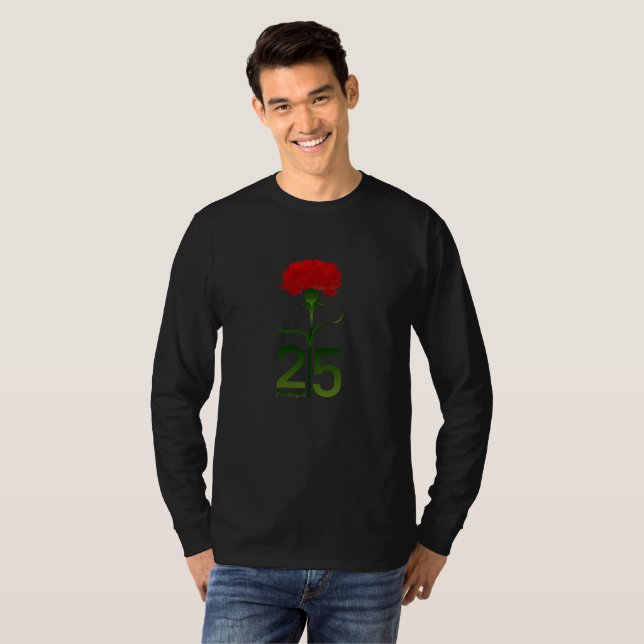 T-shirt 25 avril, Révolution de la Carnation, Portugal (Devant entier)