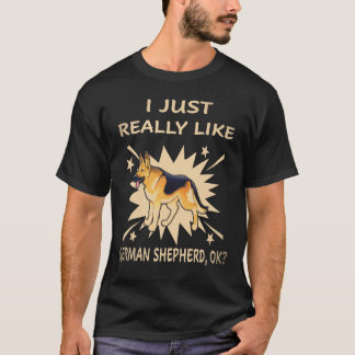 T-shirt 25 J'aime vraiment beaucoup les bergers allemands