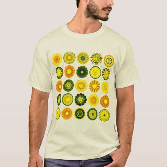T-shirt 25 Mandalas I - Customisé (Devant)