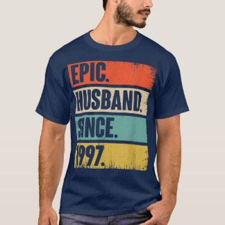 T-shirt 25 Mariages Aniversaire Le Cadeau Épique Mari Depu