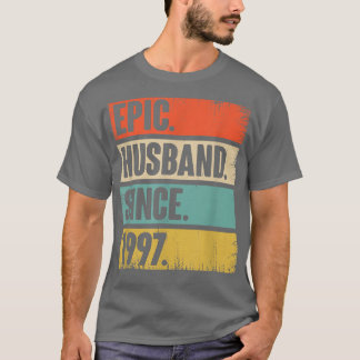 T-shirt 25 Mariages Aniversaire Le Cadeau Épique Mari Depu