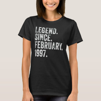 T-shirt 25 Year Old Legend Since February 1997 25th Birthd