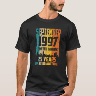 T-shirt 25e anniversaire 25 ans stupéfiant depuis septembr