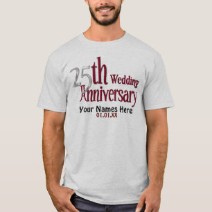 T-shirt 25e anniversaire d'argent et de Bourgogne