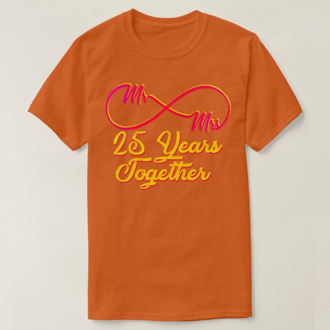 T-shirt 25e anniversaire de Mariage 25 ans de mariage 2 (Design devant)