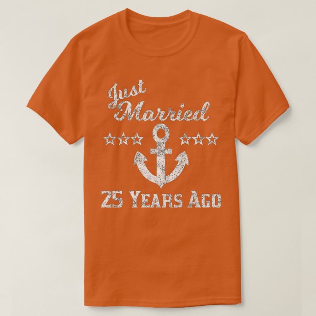T-shirt 25e anniversaire de Mariage croisière mariée 25 an (Design devant)