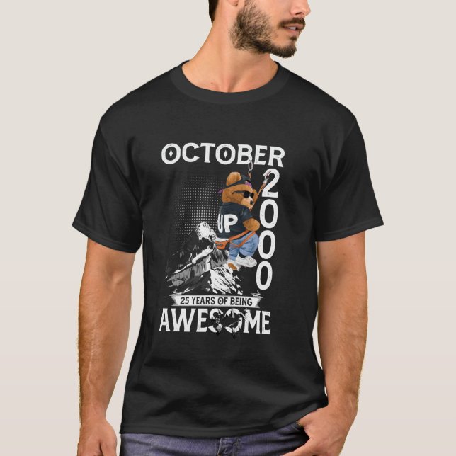T-shirt 25e anniversaire L'ours légendes Octobre 2000 25 Y (Devant)